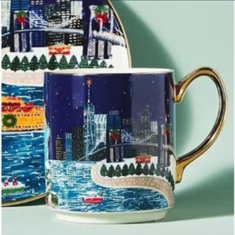 Anthropologie Holiday In The City New York Mug - Picture 2 of 6